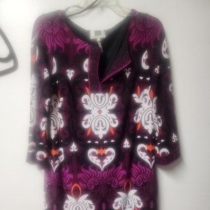 Laundry by Design Purple, black, Orange Shift Dress 12